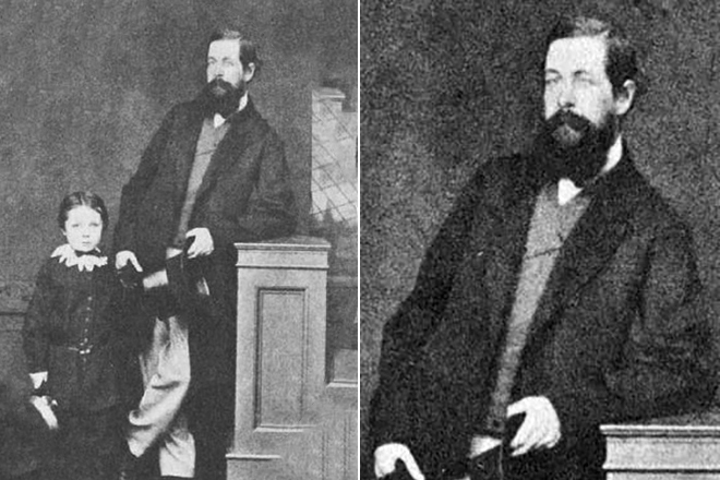 1909 PYu 2 Artur Konan Dojl v detstve s otcom