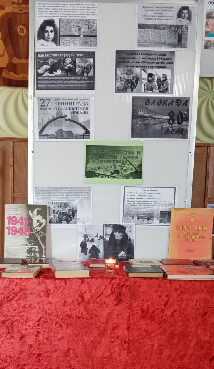 Фото 2. 22.01.2024 Книжная выставка память Сплав мужества и стойкости героев Ленинграда в Первомайском отделе