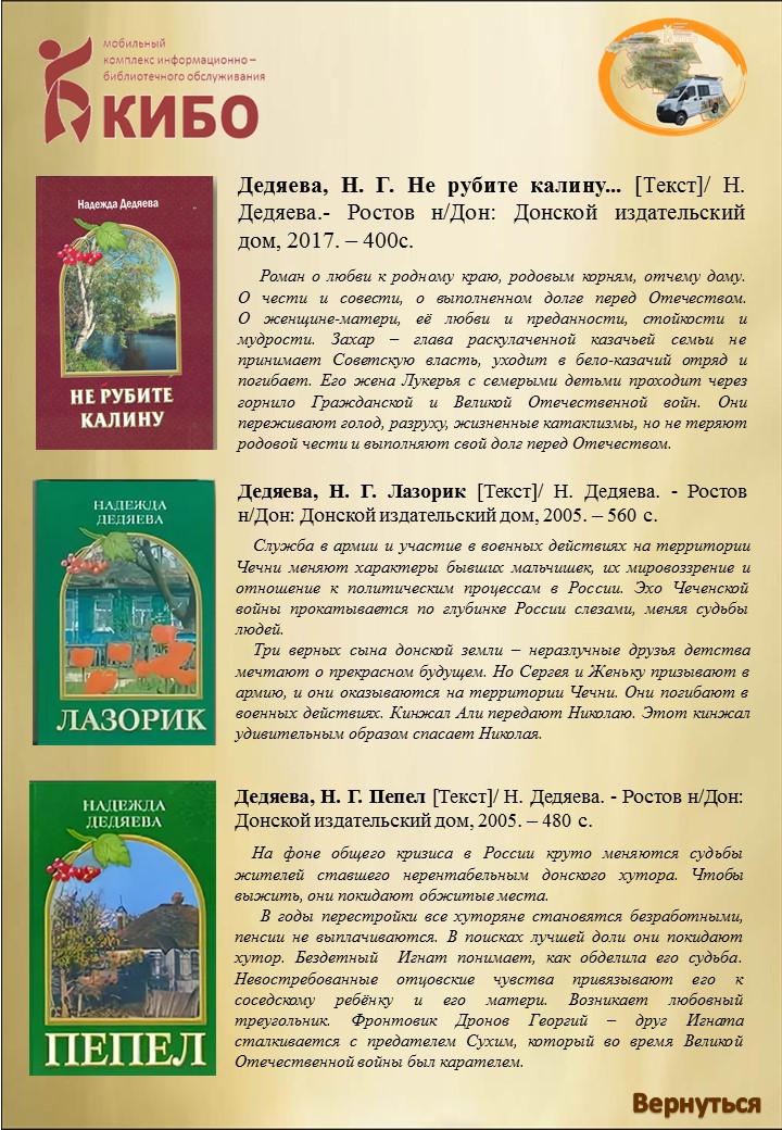 2.Серия книг Надежды Дедяевой2019